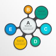 Metaball infographic elements in flat design