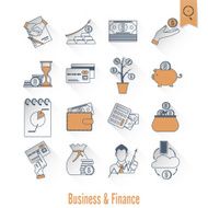 business and finance icon set N156