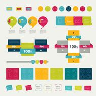 Collections of infographics flat design diagrams N2