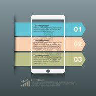 Info graphic smart phone screen design