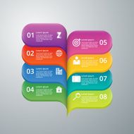 Vector illustration infographics eight options N3