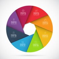 Eight steps infographic circle template