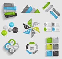 Collection of Infographic Templates for Business Vector Illustra N32