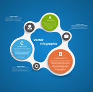 Abstract infographic in the form of metabolic Design elements N14