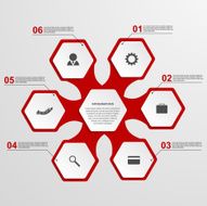 Abstract hexagon infographics template N3