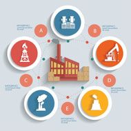 Industrial concept info graphic design clean vector