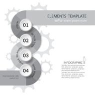 Vector template design with gear chain