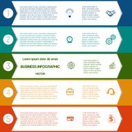 Infographic arrows template five positions