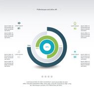 Pie chart graphic template for business design infographics re