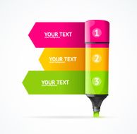 Marker highlighter option banner Vector