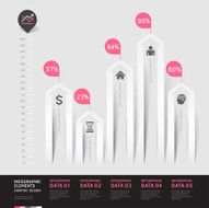 Modern arrow infographics element origami style N2