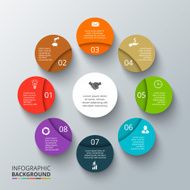 Vector circle elements for infographic N7