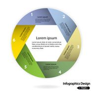 Modern circle infographics options banner