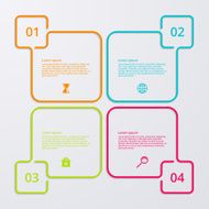 Vector illustration infographics four options N23