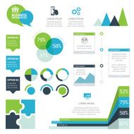 Modern set of business infographic vector elements