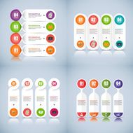 Collection of infographic vector design template N3