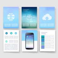 Templates Design Set of Web Mail Brochures Mobile Technology Infographic N18