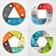 Infographic diagram presentation graph set