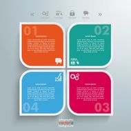 Round Colored Quadrates Template 4 Options