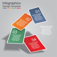 Infographic report template with cards and icons Vector