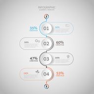 Abstract Infographic design on the grey background N2