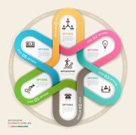 Business circle Infographics origami style