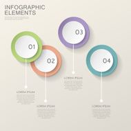 colorful modern paper circle infographic elements