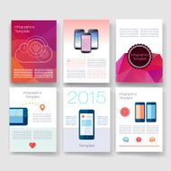 Templates Design Set of Web Mail Brochures Mobile Technology Infographic N22