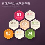 abstract hexagon infographics