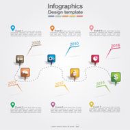 Infographic report template with lines and icons Vector N6