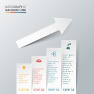 Vector elements with arrow for infographic