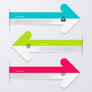 Vector illustration infographics 3 arrows