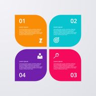 Vector illustration infographics four options N24