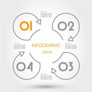 linear infographics four rings