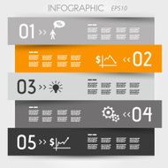 orange zig zag infographic element