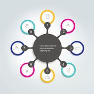 Flowchart diagram scheme Infographic element N9