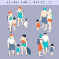 Tourist People 3D Flat Isometric Set 01 N2