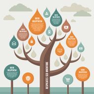 Infographic Business Concept - tree design illustration