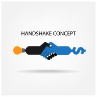 Handshake abstract sign vector design template N4