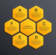 Abstract hexagon infographics template N4