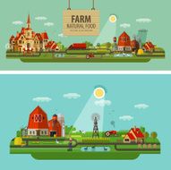 farm business vector flat illustration