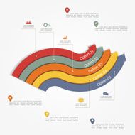 Infographic report template with lines and icons Vector N7