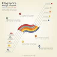 Infographic report template with lines and icons Vector N8