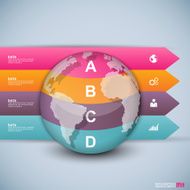 Abstract 3D paper Infographic N15