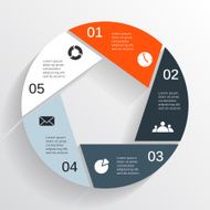 Modern vector info graphic for business project N48