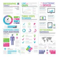 Modern colorful set of infographic elements vector - Illustration