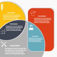 Infographic set with medical supplies