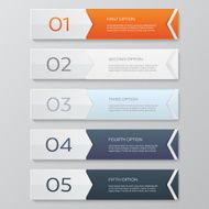 Infographics design template Business concept with 5 options N2