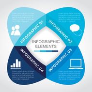 Flower Style Infographic Elements