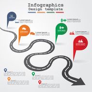 Road infographic layout Vector illustration